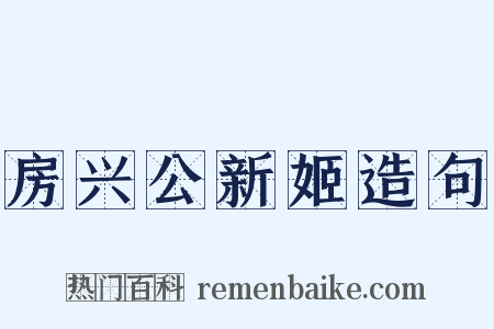 房兴公新姬造句是什么意思的图片